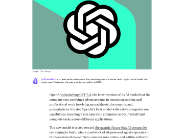 Article backdrop: OpenAI’s new GPT-5.4 model is a big step toward autonomous a