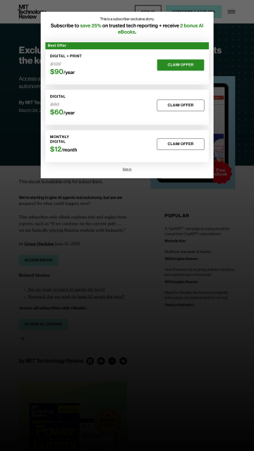 Article backdrop: Exclusive eBook: Are we ready to hand AI agents the keys?