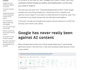Article backdrop: Is AI Content Bad for SEO? No, and It Never Will Be (7 Reaso