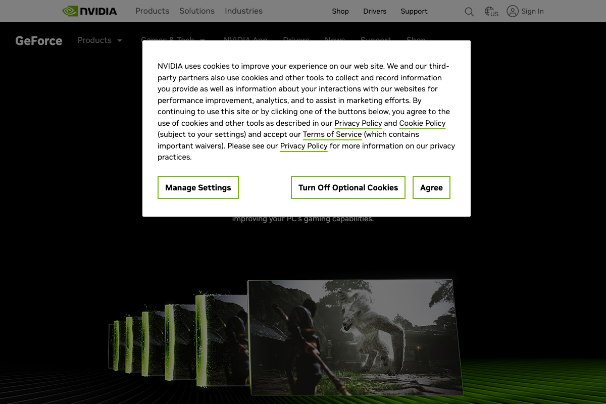 NVIDIA's official DLSS technology page on nvidia.com, with the page title confirming the product is named 'DLSS 4 Technology,' not DLSS 5.