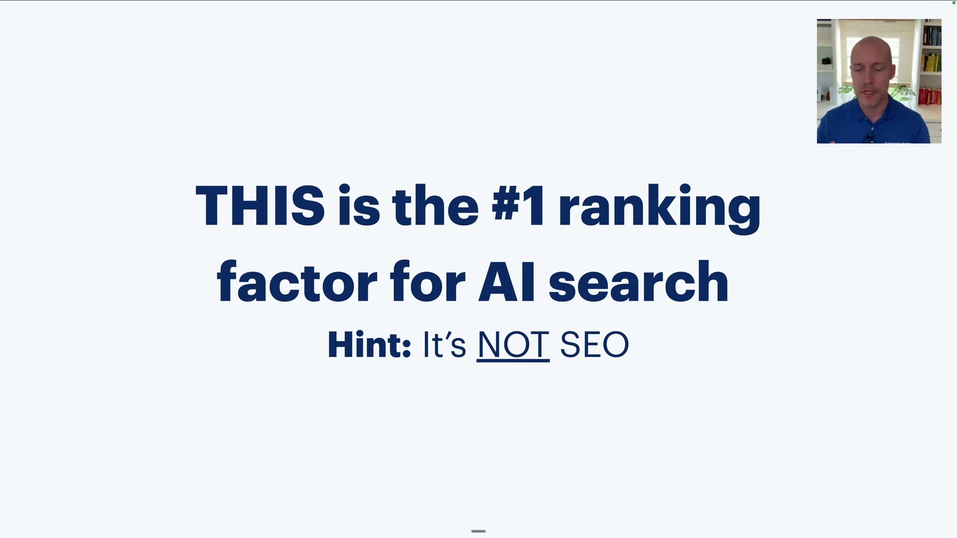 The #1 AI search ranking factor isn't SEO — here's what actually drives visibility in ChatGPT, Perplexity, and Gemini answers.