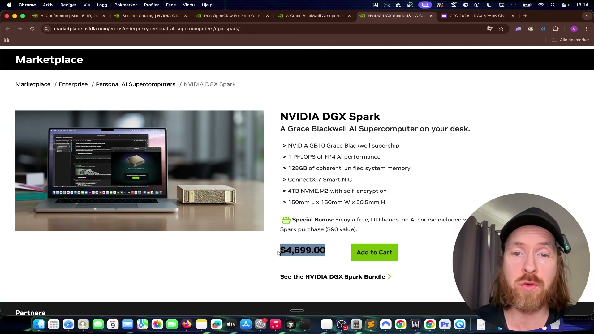 The prize: NVIDIA DGX Spark 128GB — a Grace Blackwell AI supercomputer retailing at $4,699