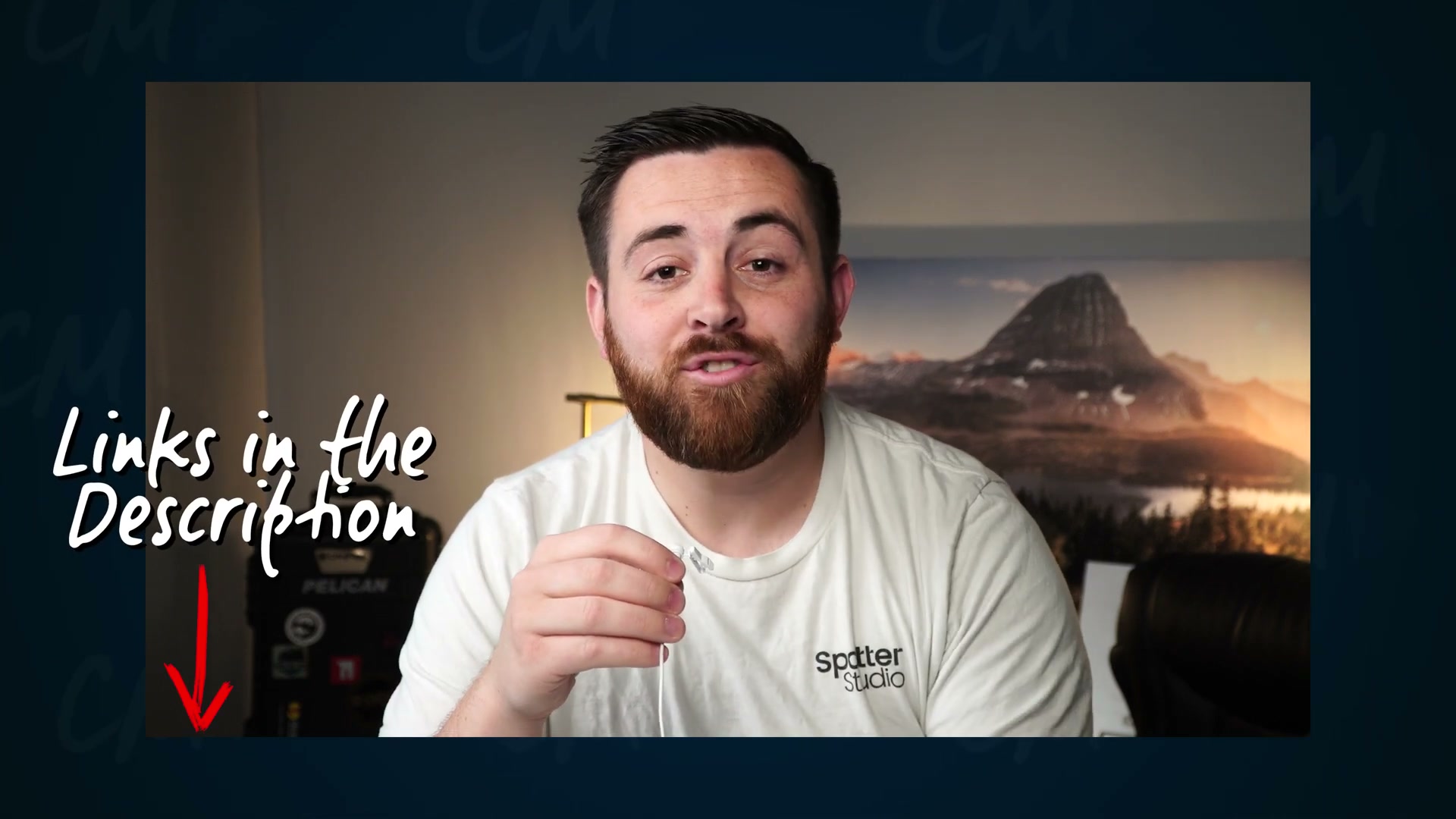 All affiliate and product links referenced in the video live in the description — a passive income touchpoint on every view.