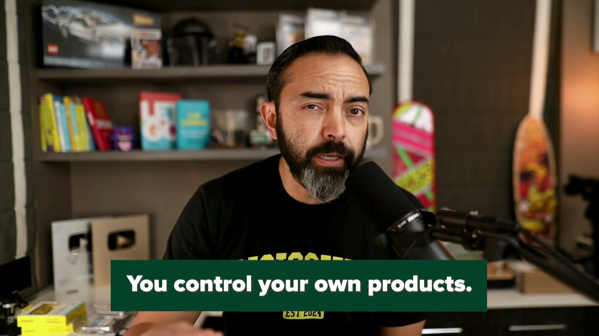 'You control your own products' — the core advantage of owning your physical product vs. affiliate or platform dependency.