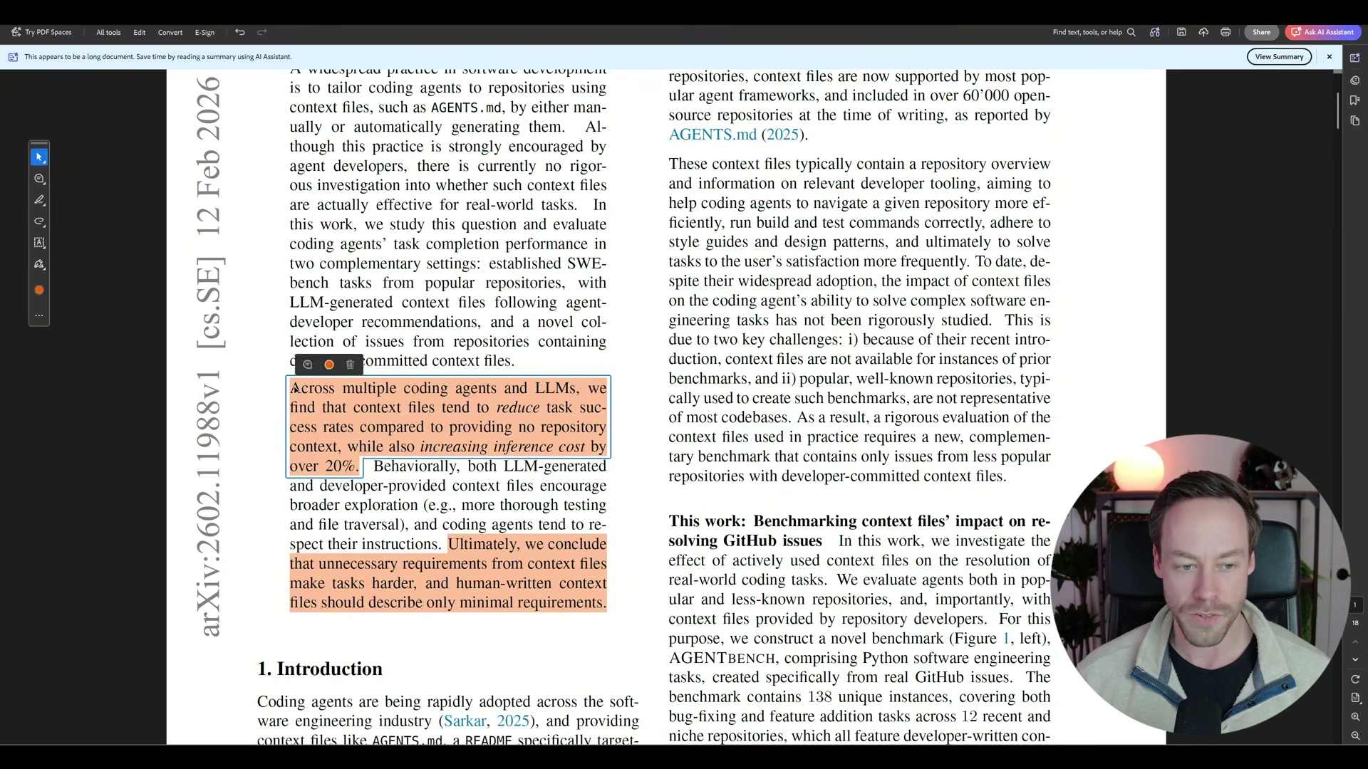 The ETH Zurich paper benchmarking coding agents across 60,000+ open-source repos