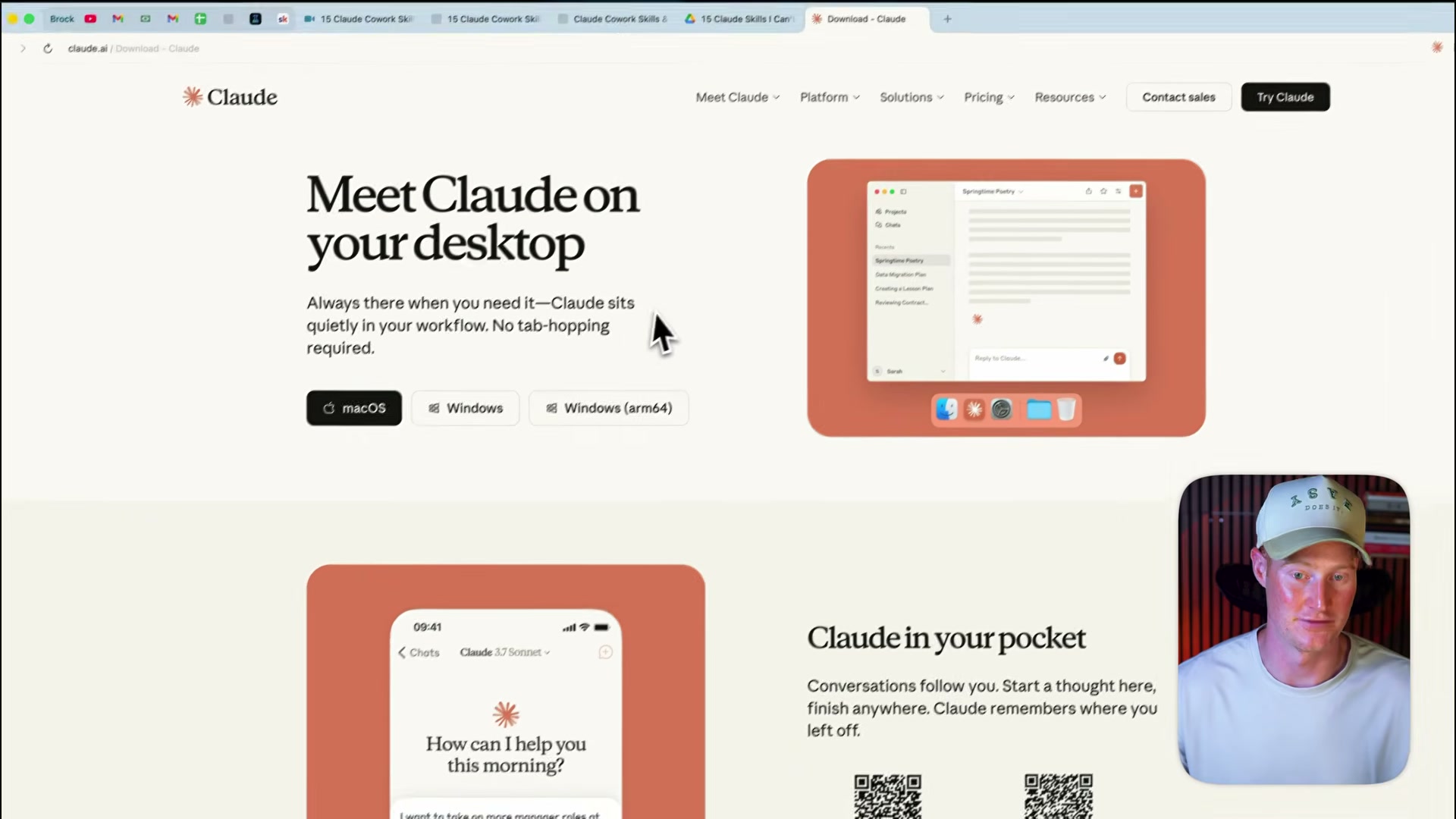 Download the Claude desktop app from claude.ai — available for macOS and Windows