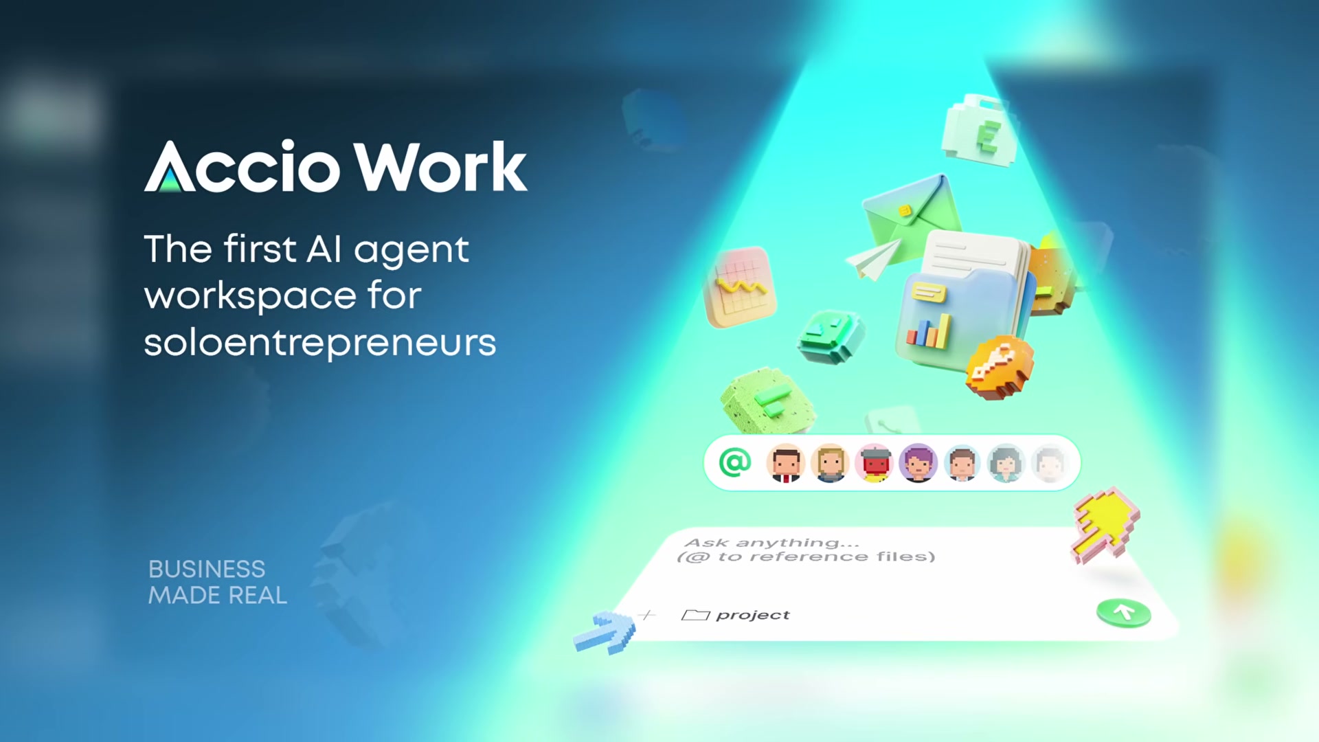 Accio Work positions itself as an AI agent workspace for solo founders — the platform behind the Alibaba sourcing demo in this video.
