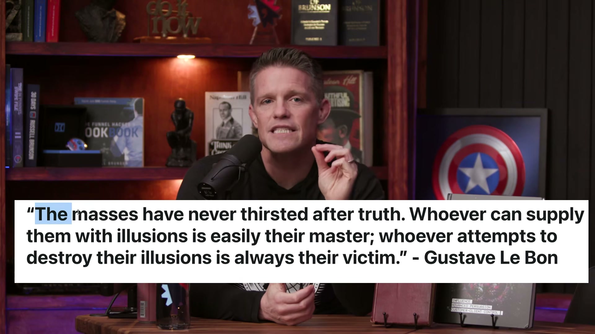 Le Bon's core insight: people don't follow truth — they follow the story that confirms who they already are.