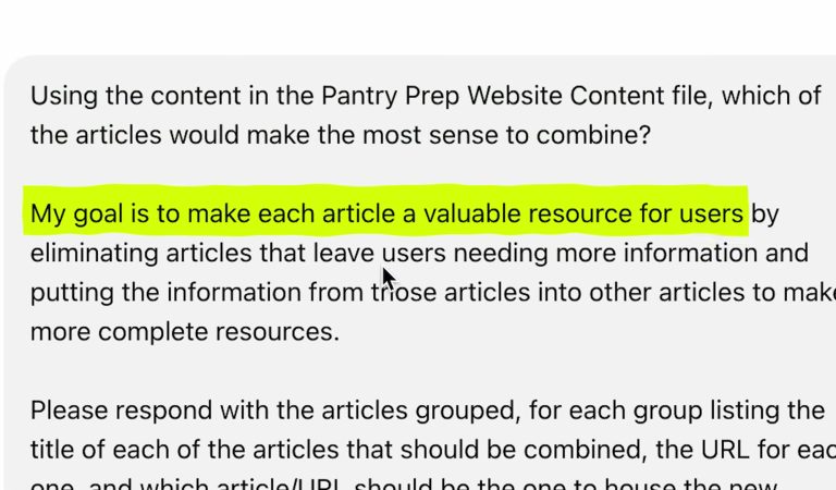 Tutorial: Consolidate Blog Content with ChatGPT
