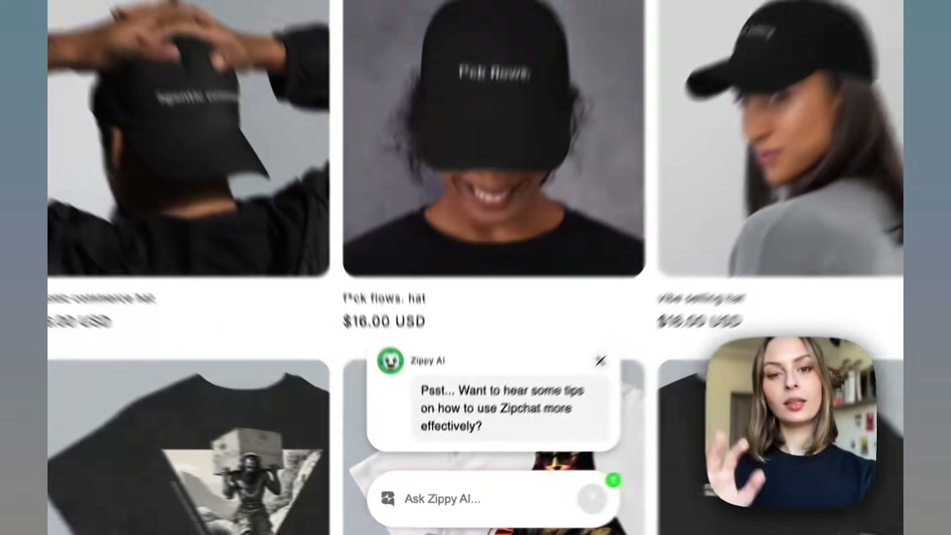 ZipChat's proactive engagement triggers automatically on the storefront — the AI initiates conversations with visitors before they ask a single question.
