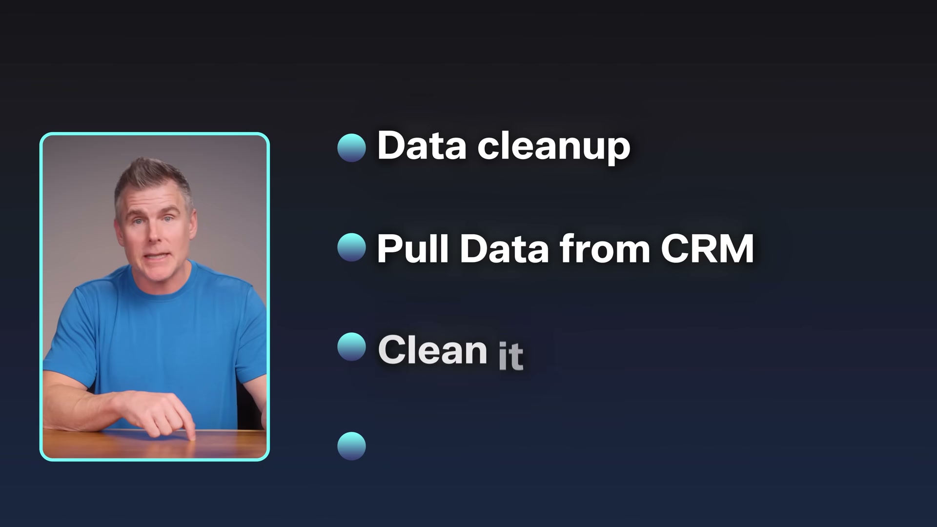 Manual-first means getting your hands dirty: export CRM data, clean it row by row, find the pattern before you automate.