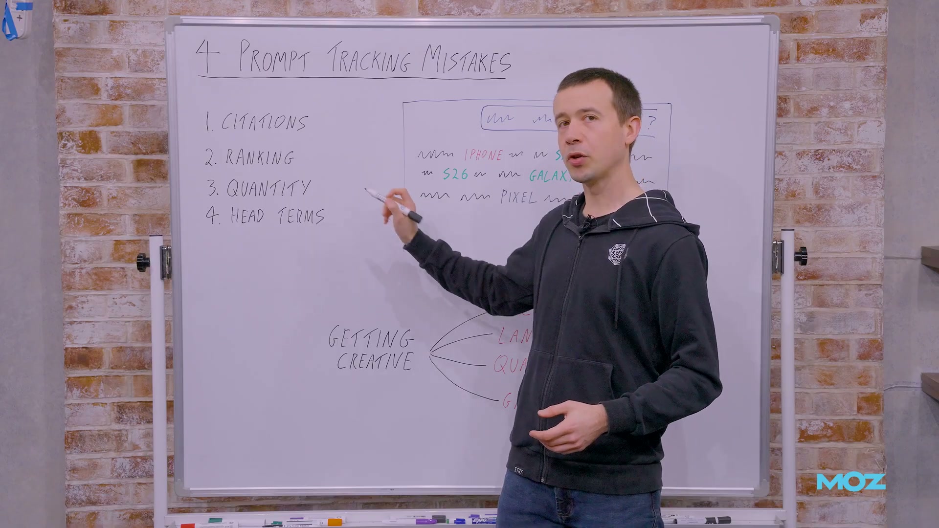 Pointing to the solution: Capper shows how varying Locations/Personas, Language, and Qualities transforms a basic brand query into a multi-dimensional tracking signal.