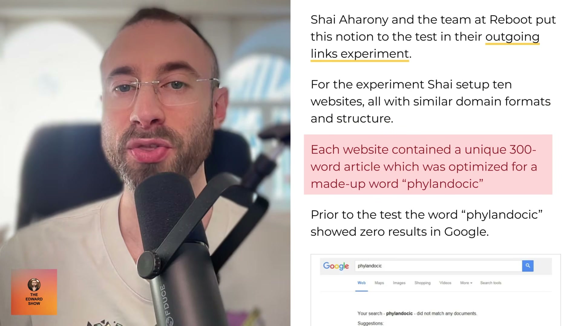 The 'philandos' experiment: 10 identical sites, zero prior Google results — a clean test of whether outbound links affect rankings