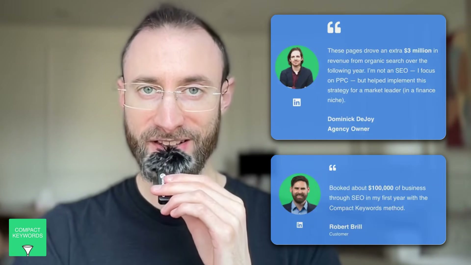 Real attribution proof: two agency owners share how compact keyword strategies drove $3M and $100K in verifiable revenue — the model small SEO firms can replicate.