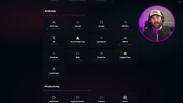 Perplexity Computer's integration grid: connect it to 10+ AI model providers and your local productivity apps out of the box