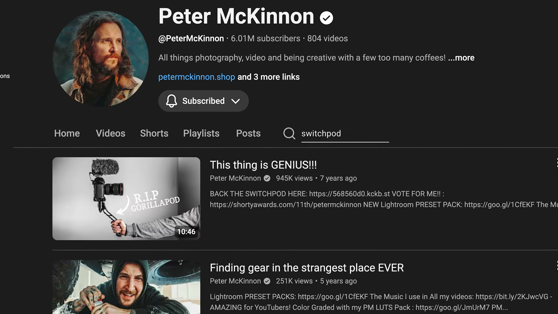 Peter McKinnon's unsolicited 'This thing is GENIUS!!!' review — how organic influencer endorsement became the Switch Pod's most powerful launch asset.