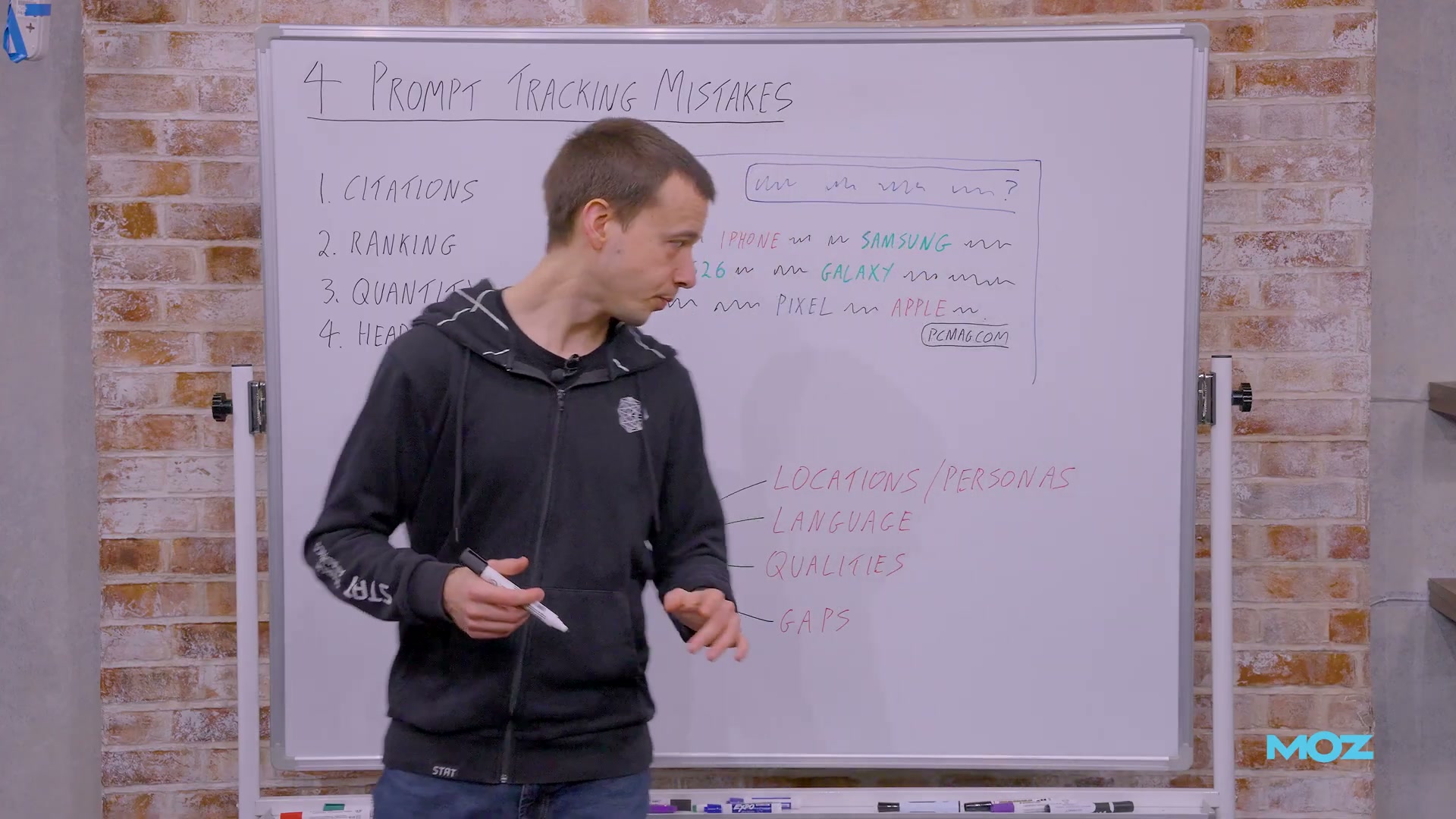 The complete AI prompt tracking framework: avoid the four defaults (citations, ranking, quantity, head terms) and replace them with persona-aware, language-varied, gap-focused prompts.