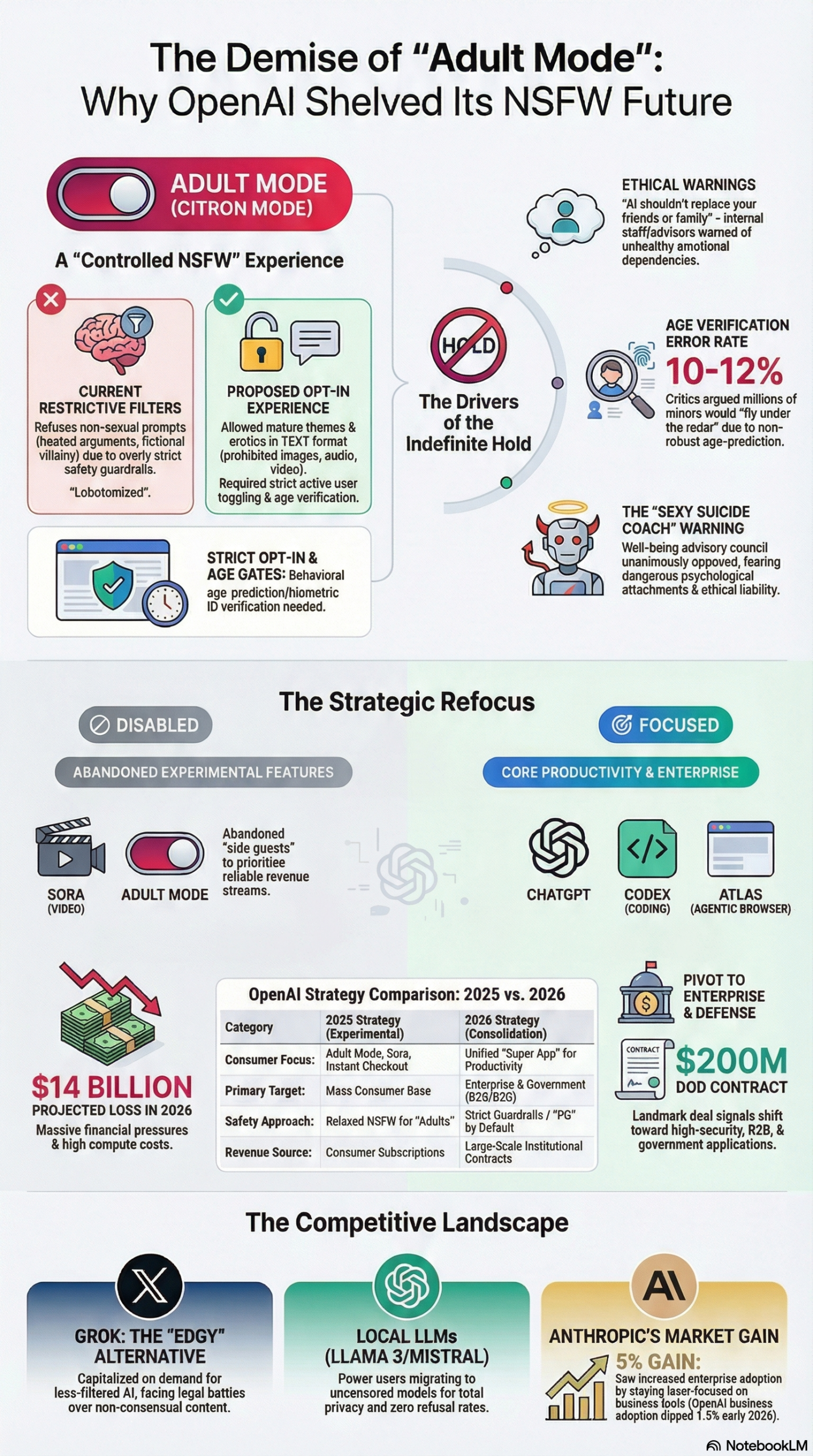 Infographic: OpenAI Adult Mode Cancelled: Complete AI Content Policy Guide