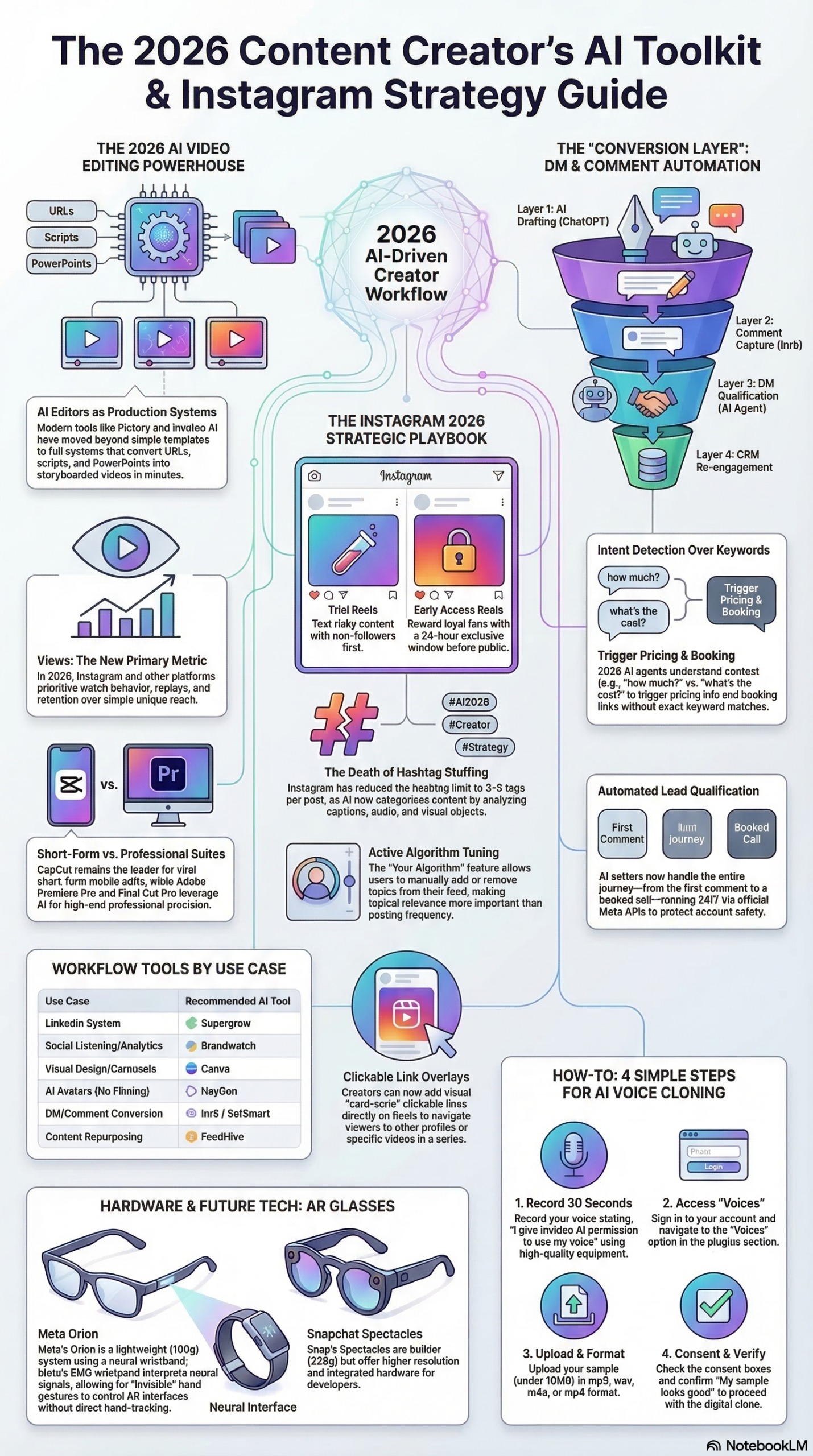 Infographic: How to Build an AI Instagram Content Stack in 2026: Full Guide