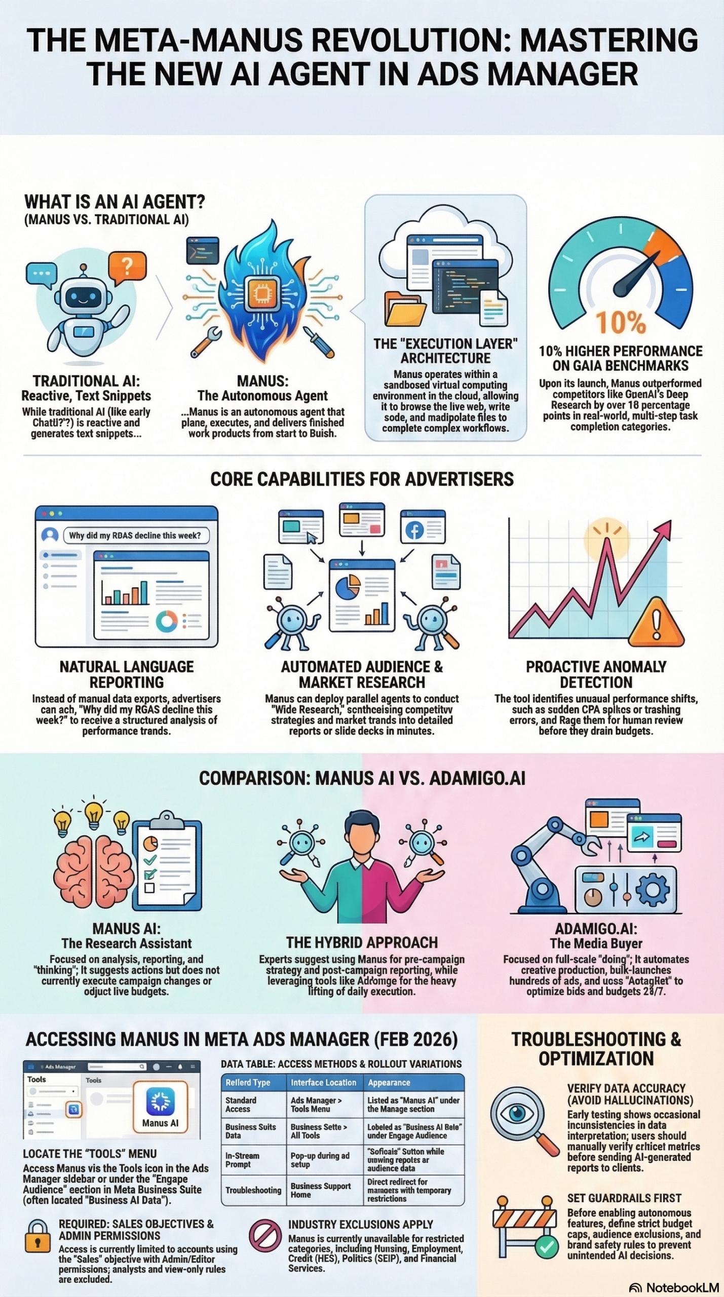 Infographic: How to Use Meta's Manus AI Tools in Ads Manager: Complete Guide