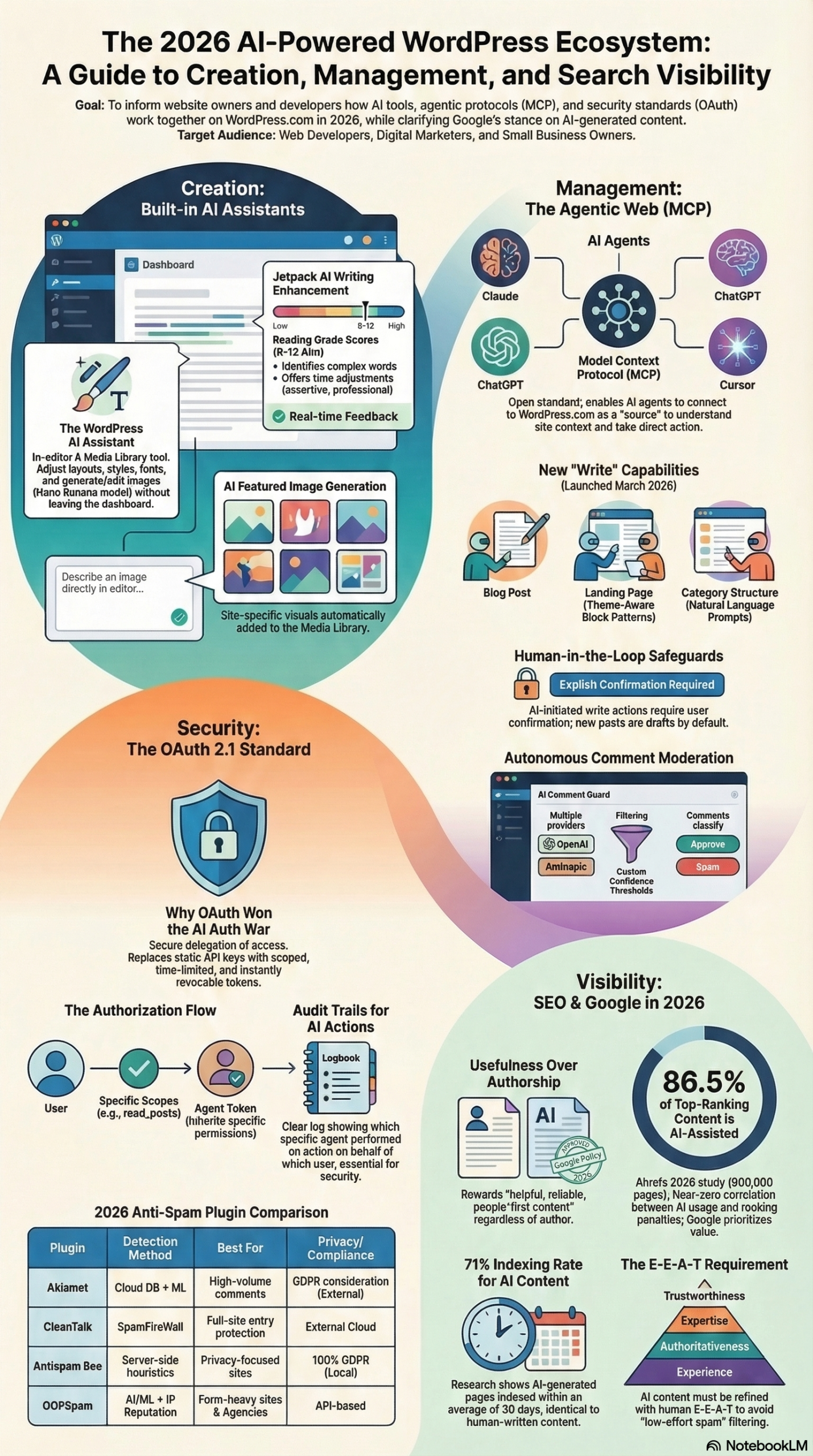 Infographic: WordPress.com AI Agents: How to Write and Publish with MCP