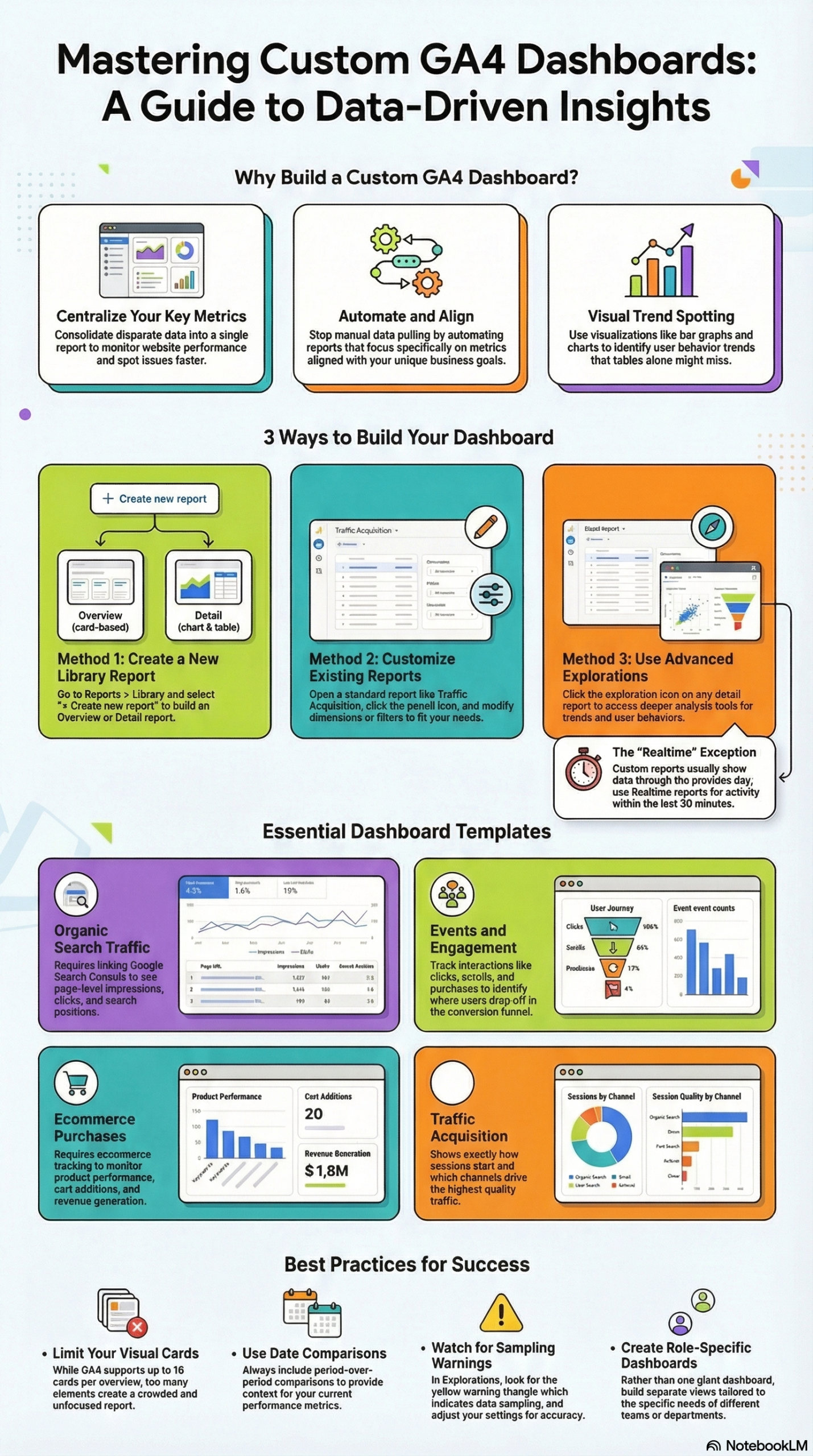 Infographic: How to Build Custom Dashboards in Google Analytics 4: Full Tutorial