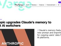 Article backdrop: Anthropic upgrades Claude’s memory to attract AI switchers