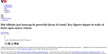Article backdrop: Did Alibaba just kneecap its powerful Qwen AI team? Key figu