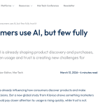Article backdrop: Most consumers use AI, but few fully trust it