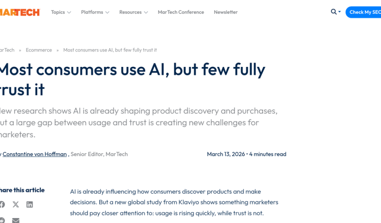 AI Trust Gap: 60% of Consumers Use AI, Only 13% Trust It