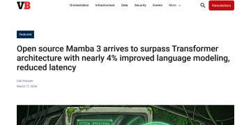 Article backdrop: Open source Mamba 3 arrives to surpass Transformer architect