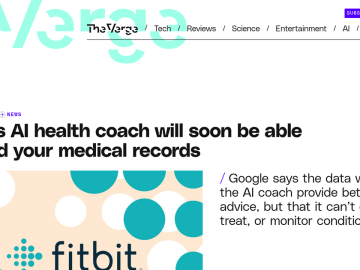 Article backdrop: Fitbit’s AI health coach will soon be able to read you