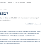 Article backdrop: Will AI end SEO?