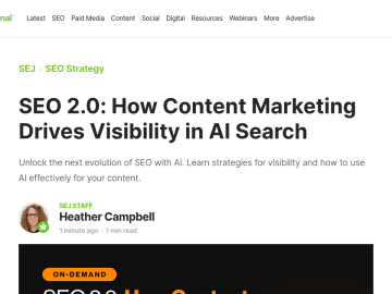 Article backdrop: SEO 2.0: How Content Marketing Drives Visibility in AI Searc