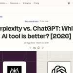 Article backdrop: Perplexity vs. ChatGPT: Which AI tool is better? [2026]