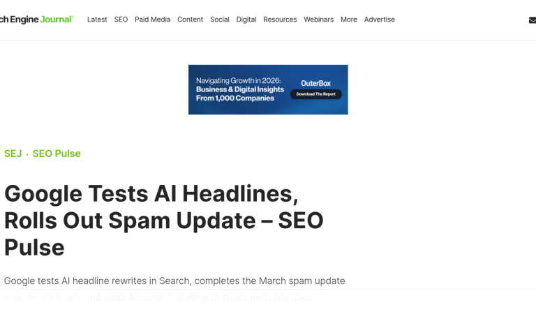 Google’s AI Headline Test Changes Everything for SEO Marketers