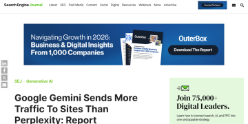 Article backdrop: Google Gemini Sends More Traffic To Sites Than Perplexity: R