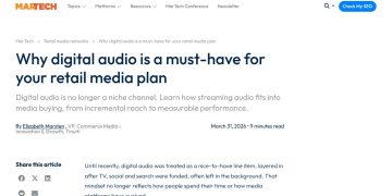 Daily Marketing Roundup: Why digital audio is a must-have for your retail media plan