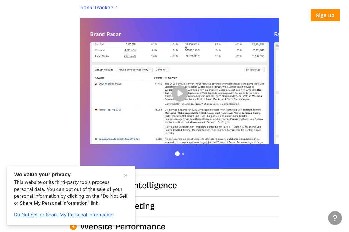 Ahrefs keyword data table showing volume figures and AI overview column alongside standard SERP metrics