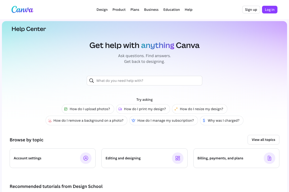 Canva Help Center — reference for evaluating Canva as a connector during the Tip 7 audit.