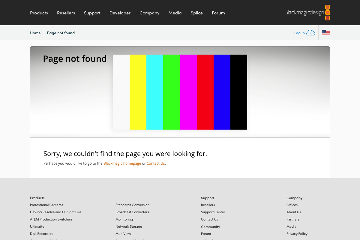 Blackmagic Design learn page returned a 404 — no documentation content was retrievable at this URL.