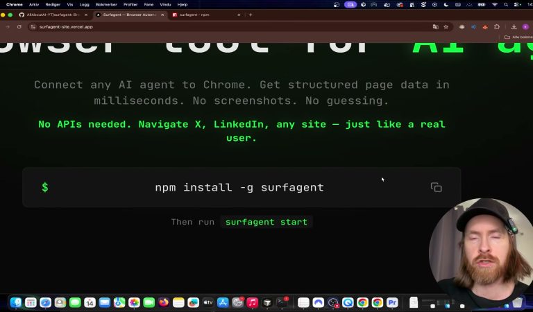Tutorial: Automate Chrome with SurfAgent and Claude