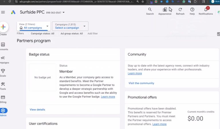 Tutorial: Google Ads Certifications & Partner Status