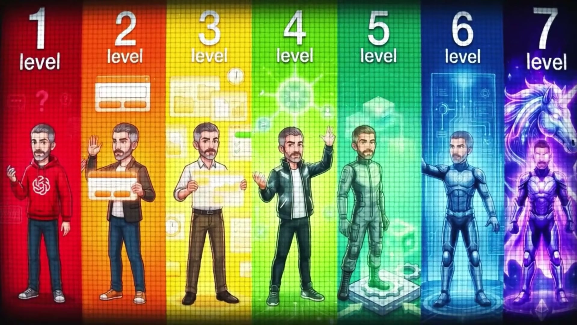 The 7 Levels of AI Fluency: from curious beginner (Level 1) to autonomous AI orchestrator (Level 7) — which level are you operating at?