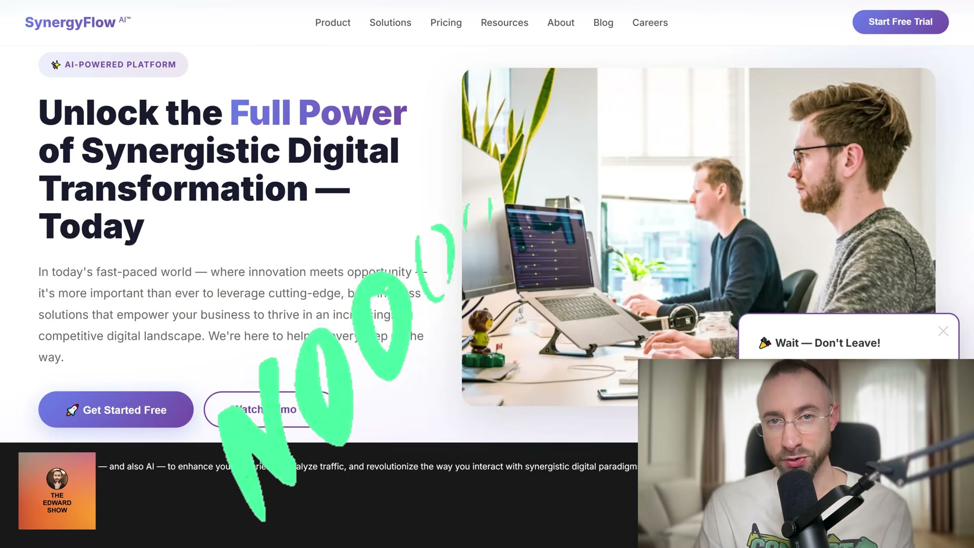 This is a vibe-coded site: keyword-stuffed, generic, and exactly the type of page Edward says you can easily outrank