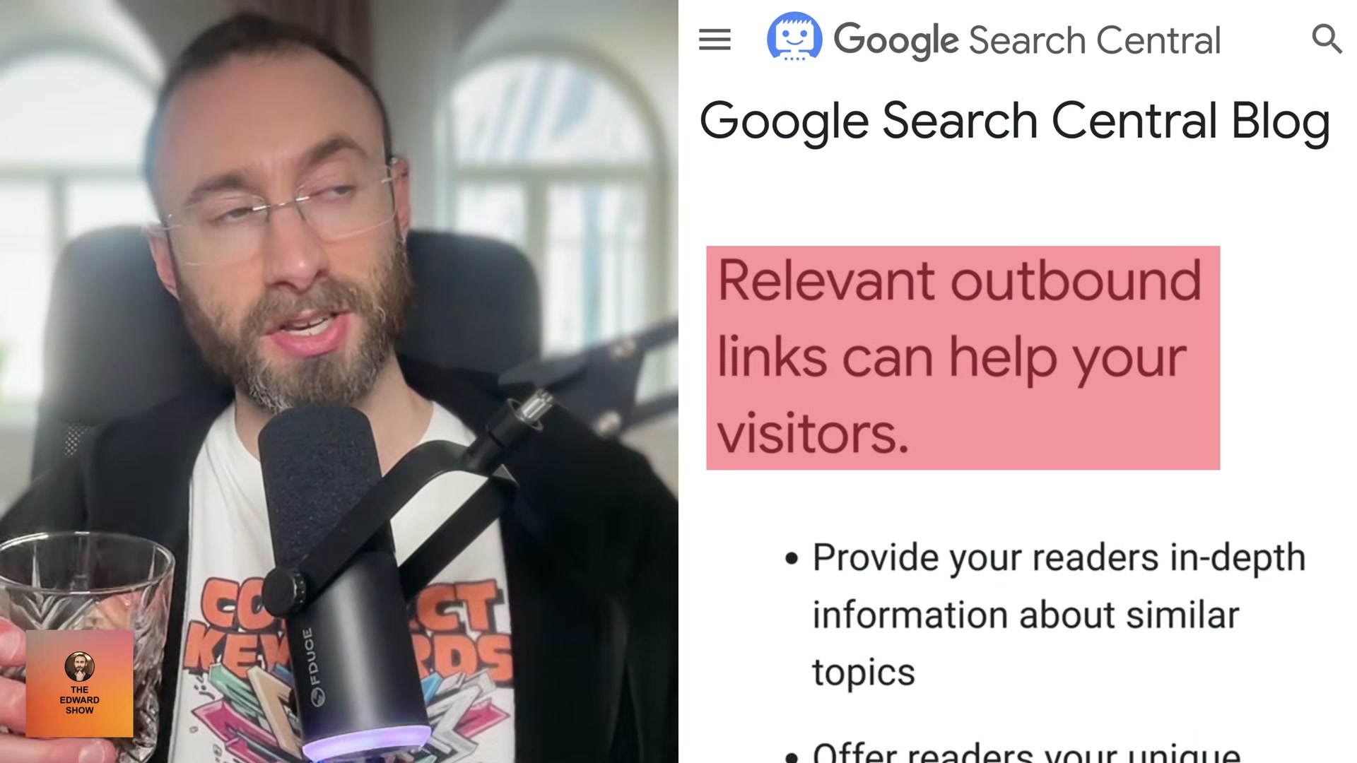 Google Search Central confirms: relevant outbound links benefit your readers and signal quality to search engines