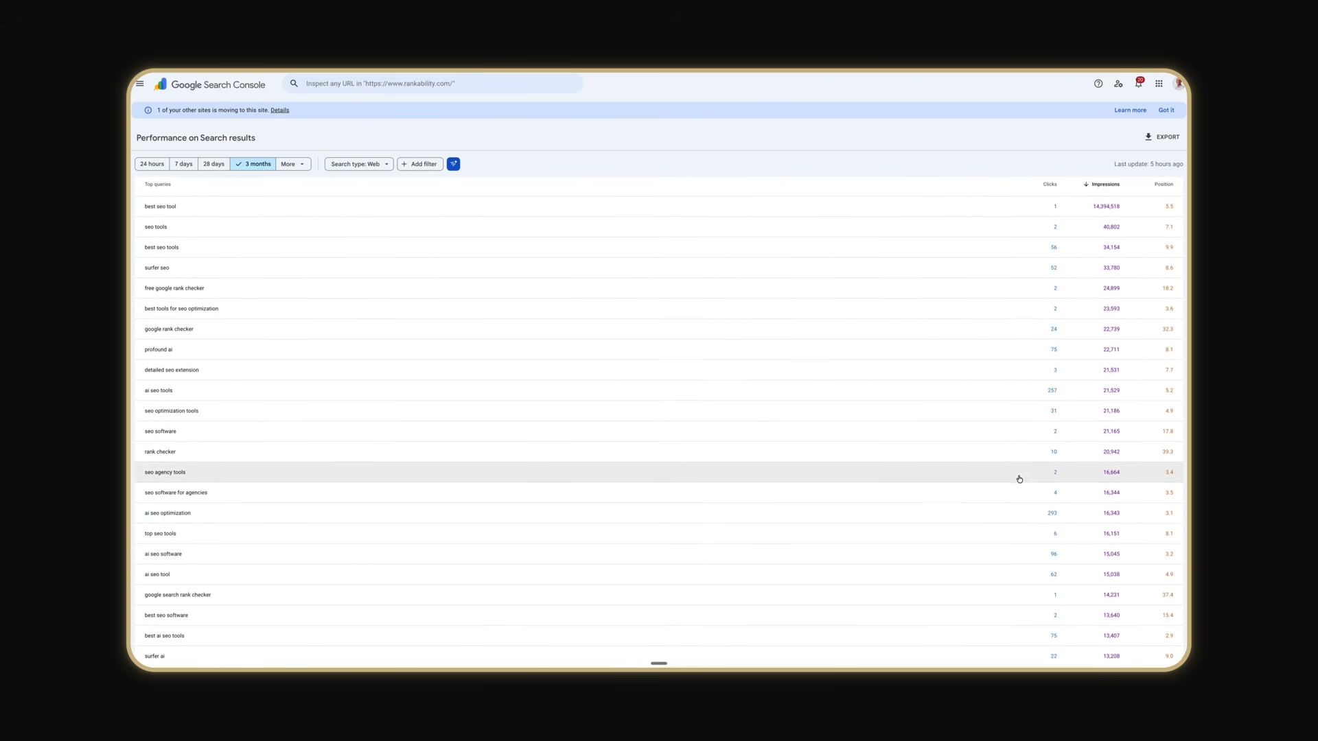 Step 1: Pull your top queries in Google Search Console filtered to 3 months — this is your daily optimization hit list.