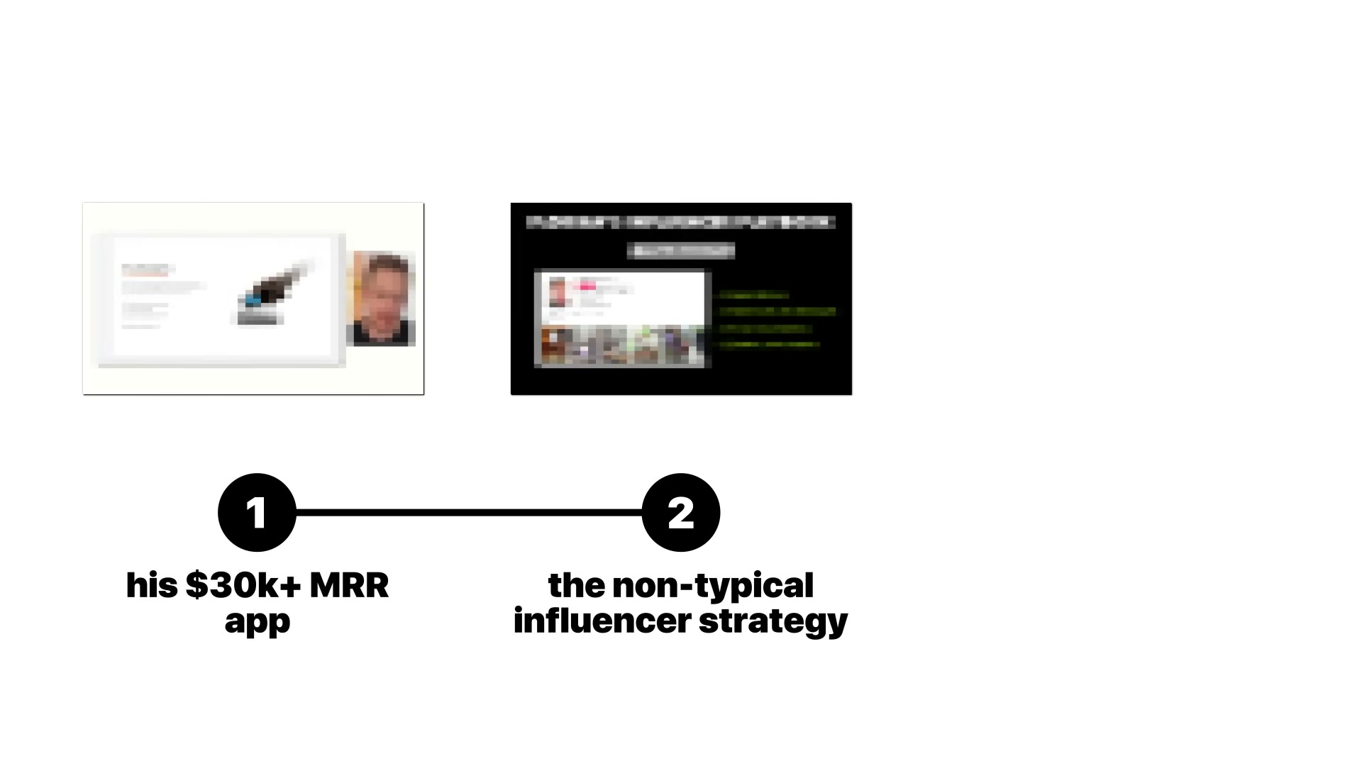The video covers two things: the $30k+ MRR app itself, and the unconventional influencer strategy behind it.