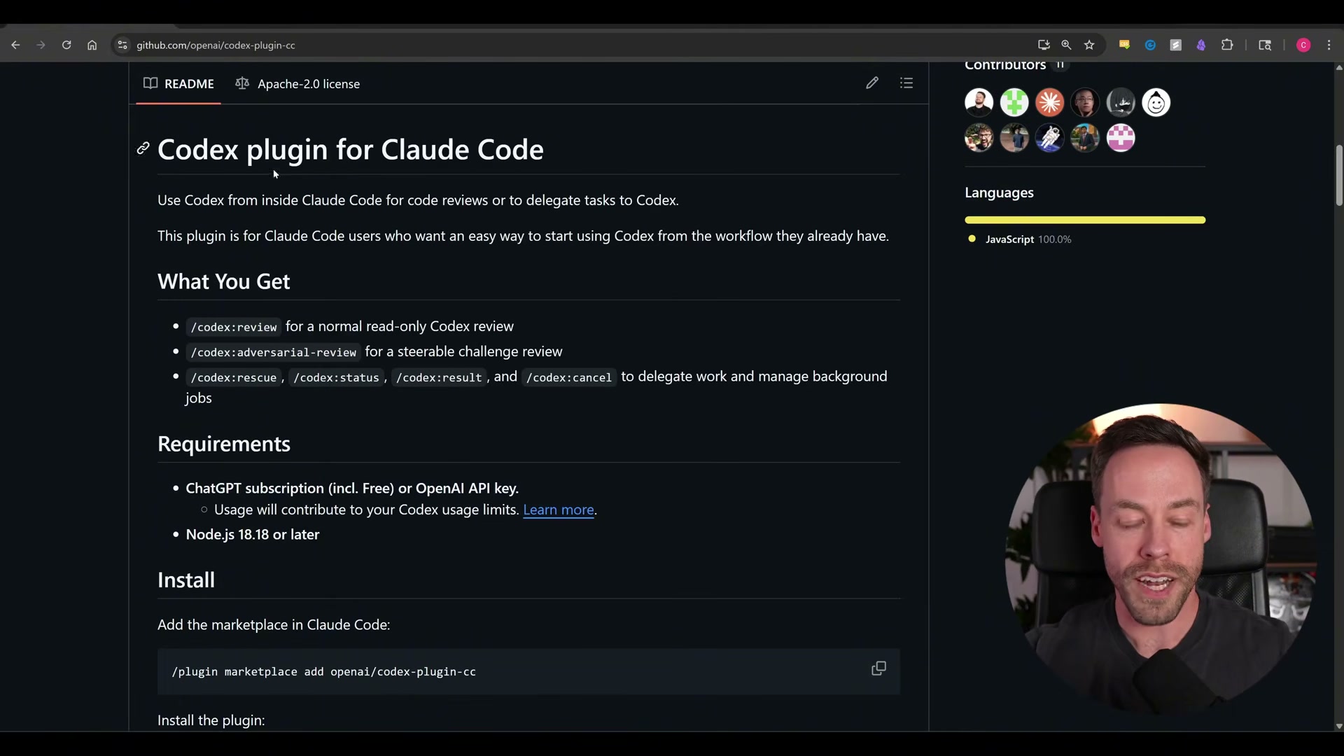 Codex plugin for Claude Code: /codex:review, /codex:adversarial-review, and /codex:rescue commands at a glance