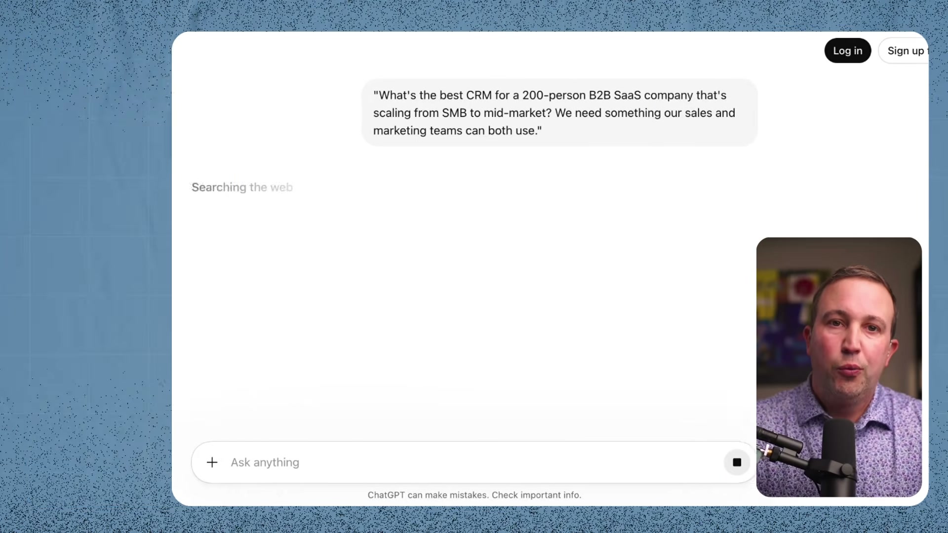 Step 1: Enter your buyer-intent query into ChatGPT to see how AI engines currently frame your category
